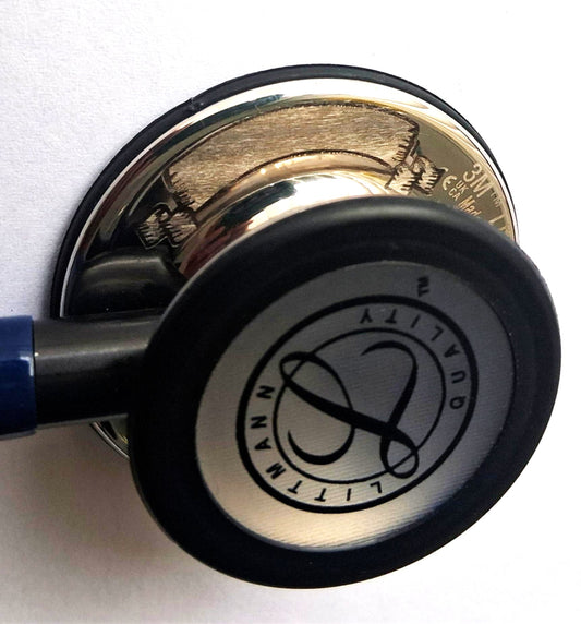 Littmann Classic III Monitoring Stethoscope: Mirror & Navy Blue 5863/B - Over Engraved Littmann Stethoscopes Littmann Stethoscopes