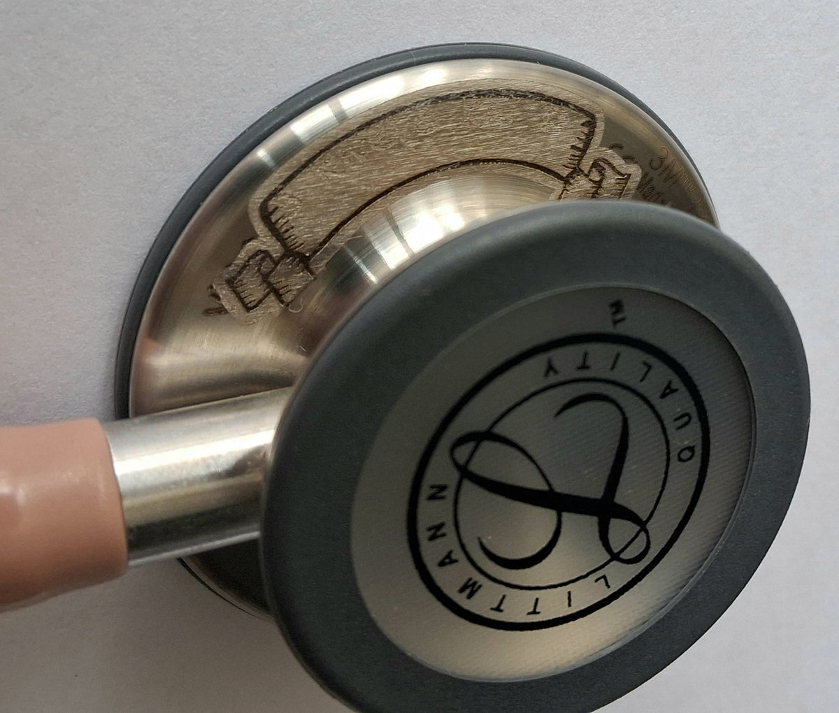 Littmann Classic III Monitoring Stethoscope: Champagne Rose Satin  5910C/B Over Engraved
