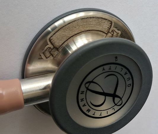 Littmann Classic III Monitoring Stethoscope: Champagne Rose Satin 5910C/B Over Engraved Stethoscopes Littmann Stethoscopes
