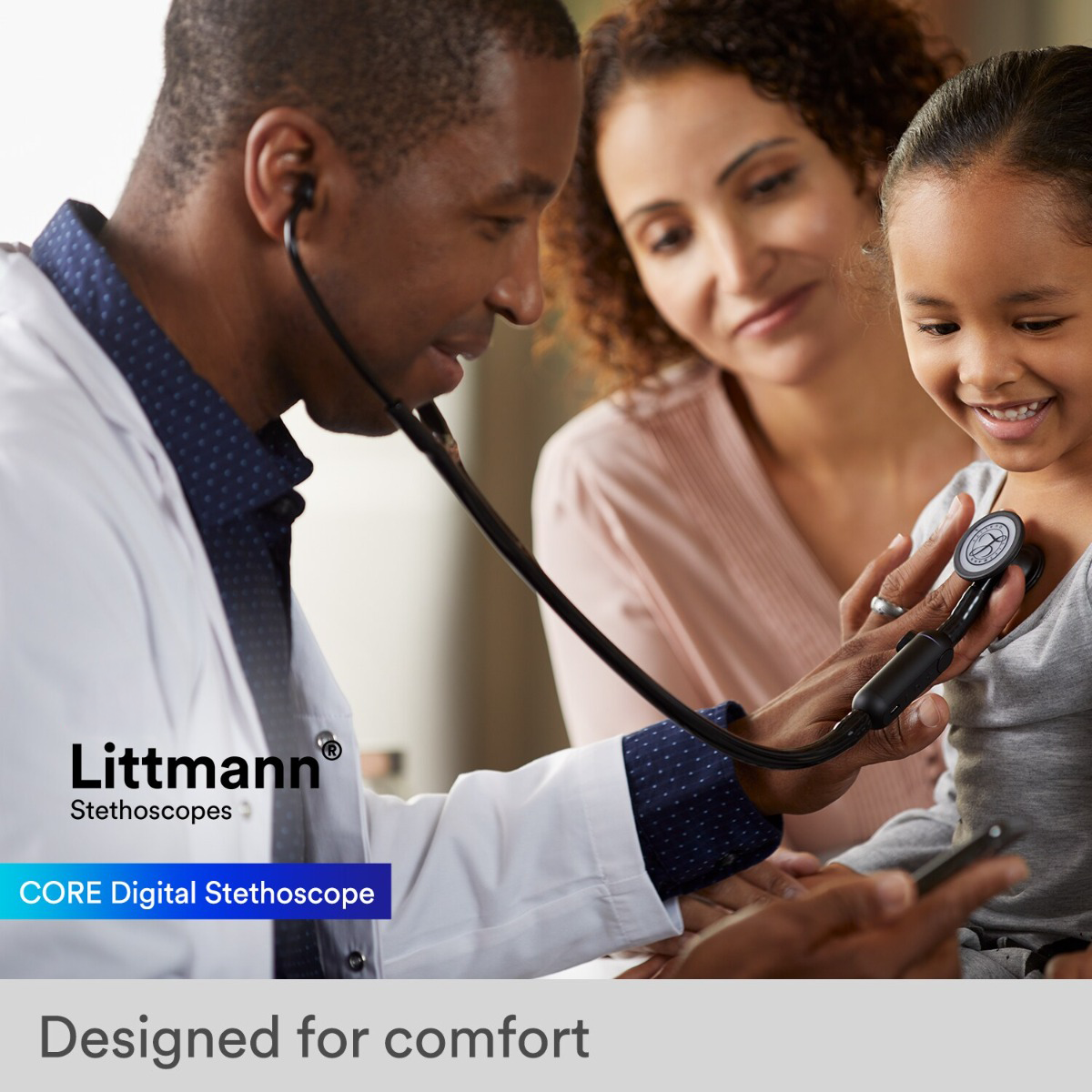 Littmann® CORE Digital Stethoscope - Black 8480 Stethoscopes Littmann Stethoscopes