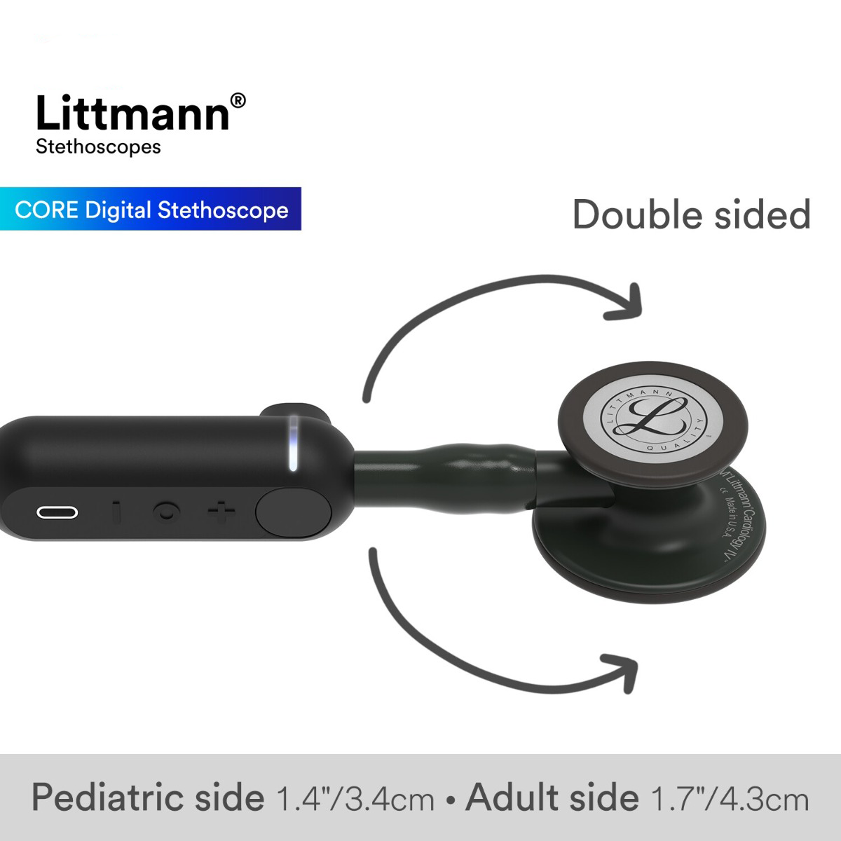 Littmann® CORE Digital Stethoscope - Black 8480 Stethoscopes Littmann Stethoscopes