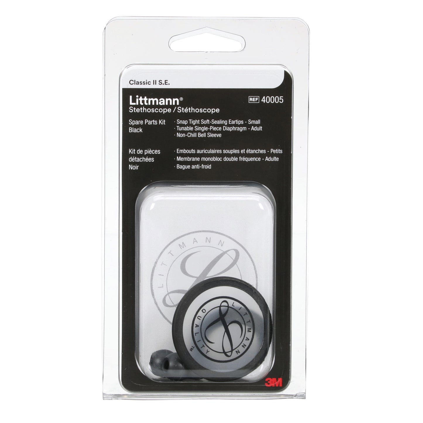 3M Littmann Stethoscope Spare Parts Kit - Classic II S.E. - Black Littmann Spare Parts 3M Littmann   