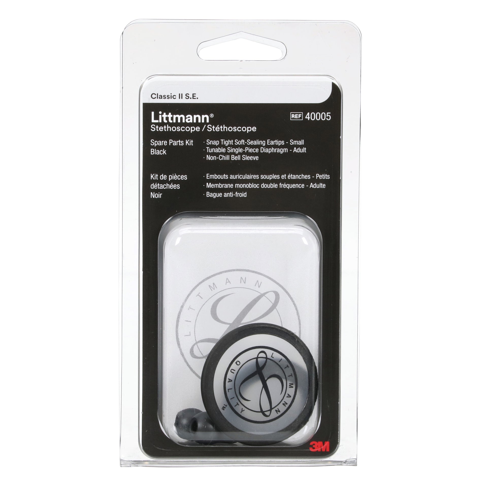 3M Littmann Stethoscope Spare Parts Kit - Classic II S.E. - Black Littmann Spare Parts 3M Littmann   