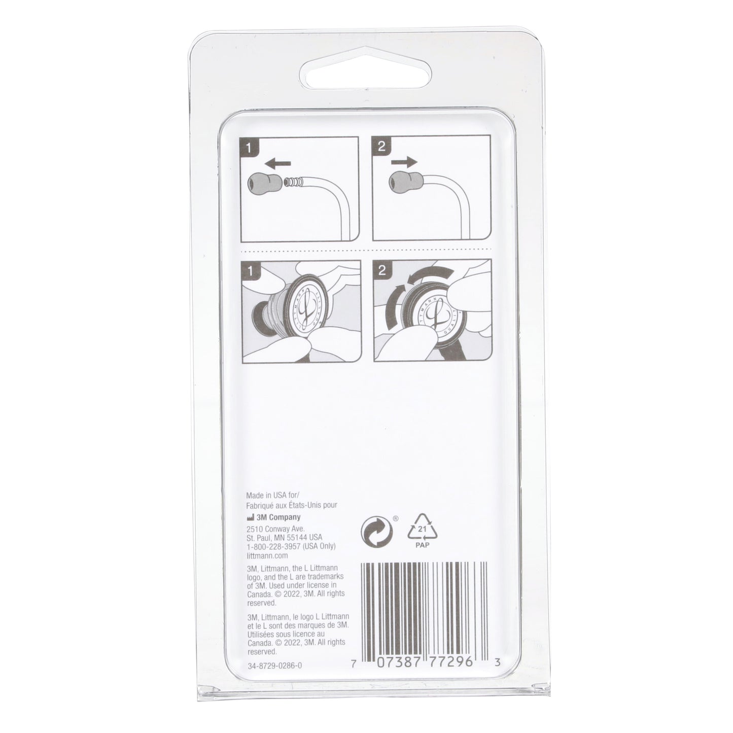 3M Littmann Stethoscope Spare Parts Kit - Classic II S.E. - Black Littmann Spare Parts 3M Littmann   