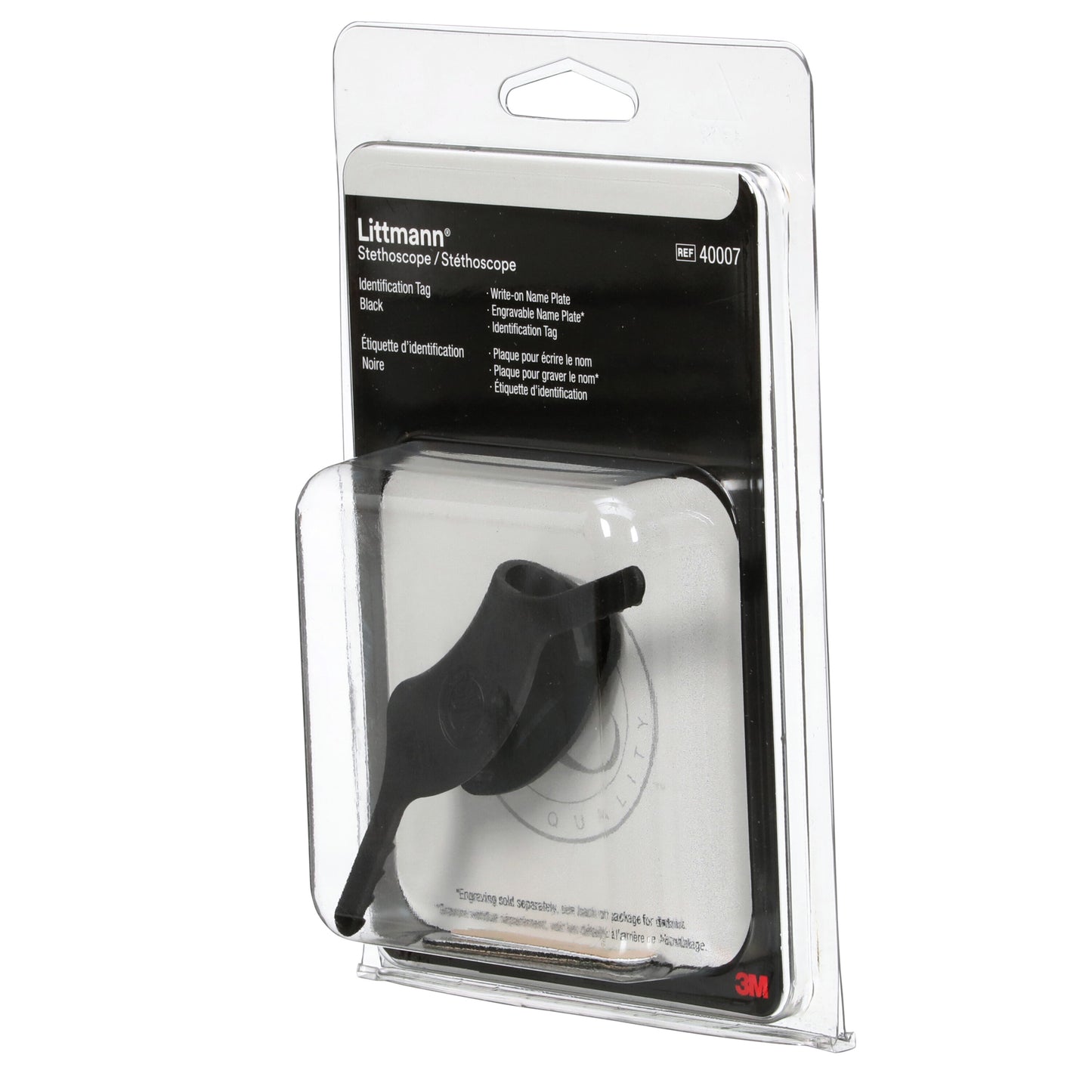 Littmann Identification ID Tag: Black 2170 / 40007 Stethoscopes 3M Littmann