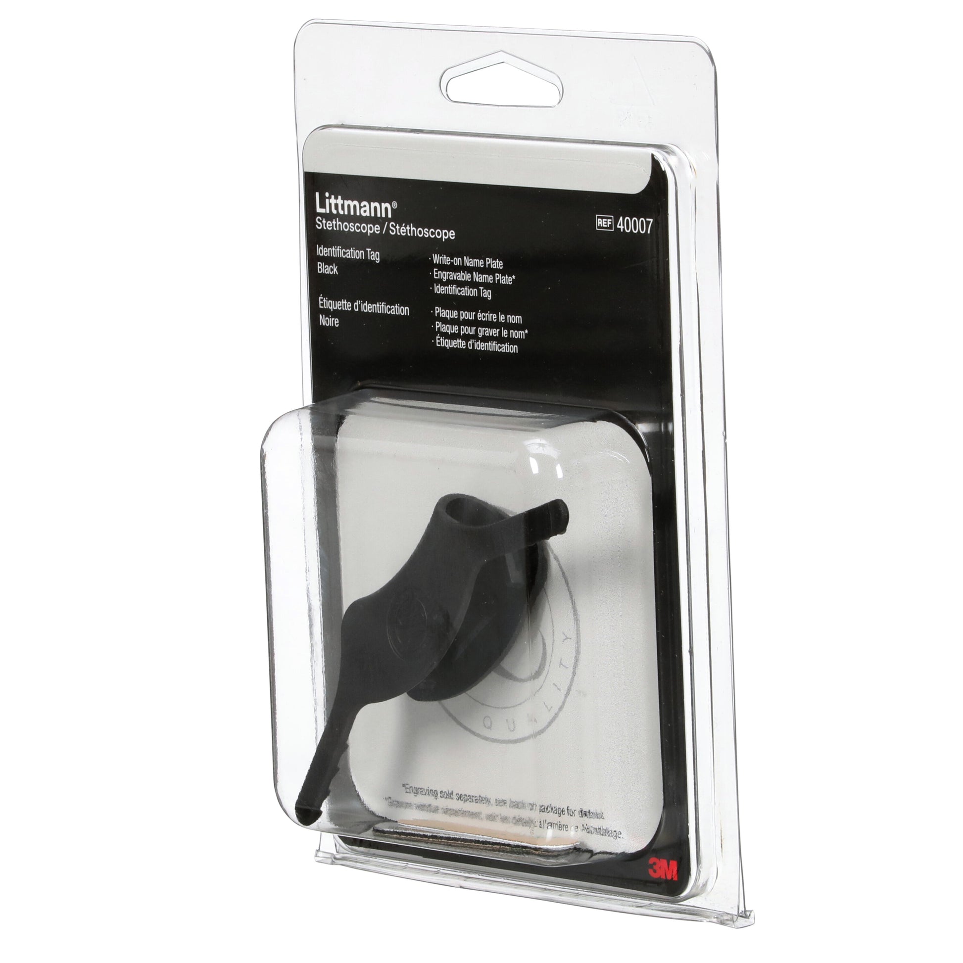 Littmann Identification ID Tag: Black 2170 / 40007 Stethoscopes 3M Littmann