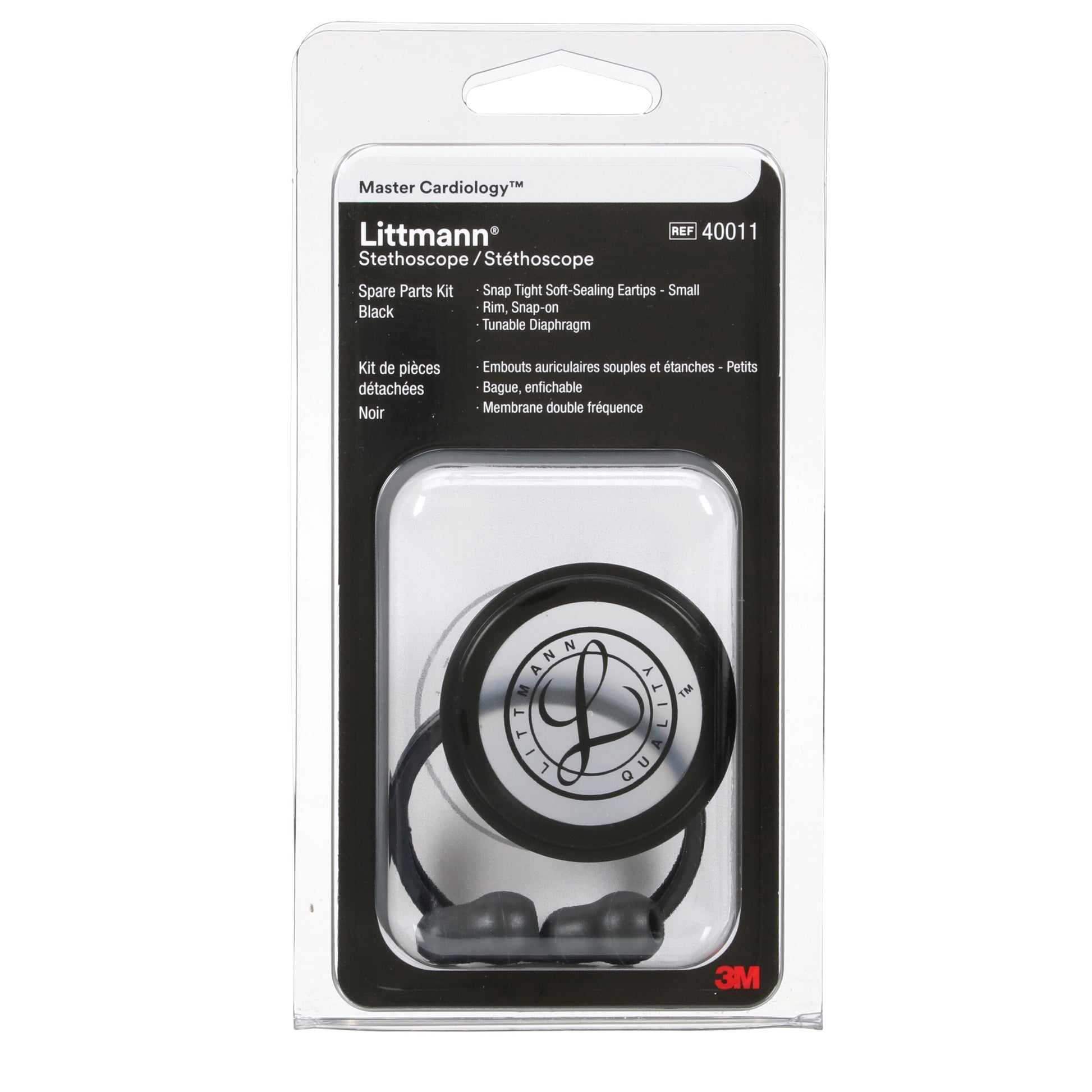 3M Littmann Stethoscope Spare Parts Kit - Master Cardiology - Black Littmann Spare Parts 3M Littmann   