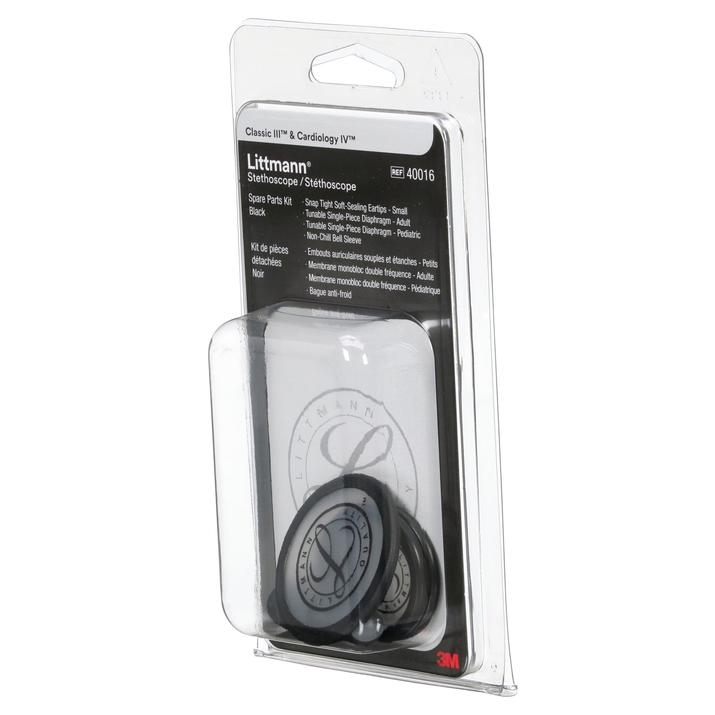 3M Littmann Stethoscope Spare Parts Kit - CORE Digital/Classic III/Cardiology IV - Black Littmann Spare Parts 3M 