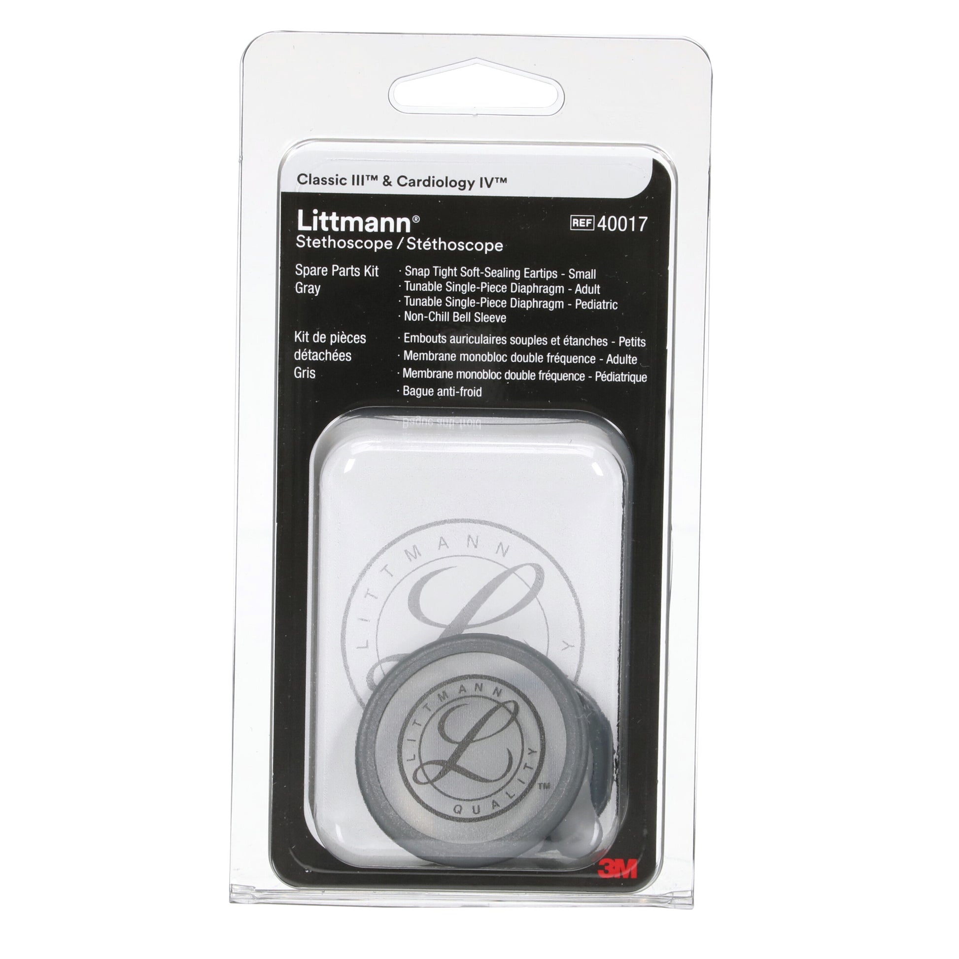 3M Littmann Stethoscope Spare Parts Kit - CORE Digital/Classic III/Cardiology IV - Gray Littmann Spare Parts 3M Littmann   