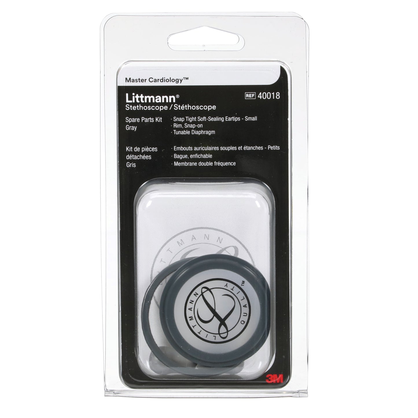 3M Littmann Stethoscope Spare Parts Kit - Master Cardiology - Gray Littmann Spare Parts 3M Littmann   