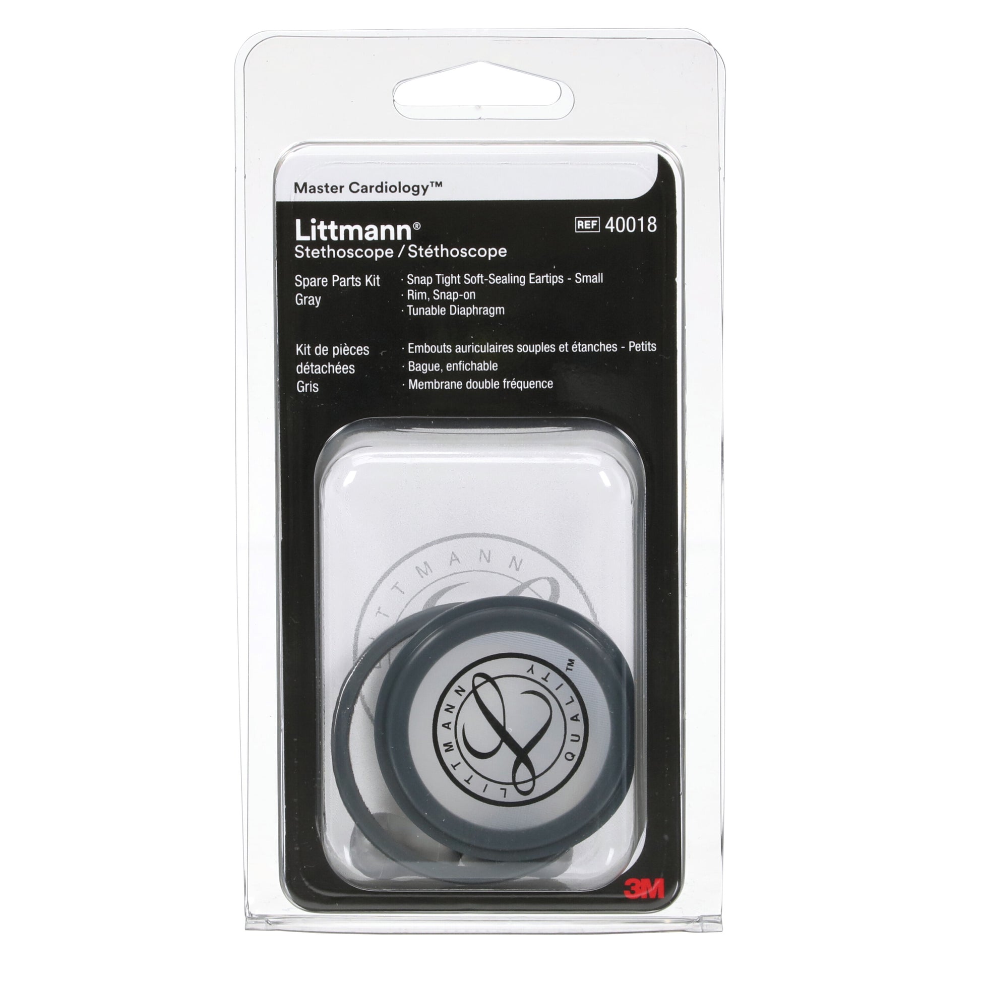 3M Littmann Stethoscope Spare Parts Kit - Master Cardiology - Gray Littmann Spare Parts 3M Littmann   