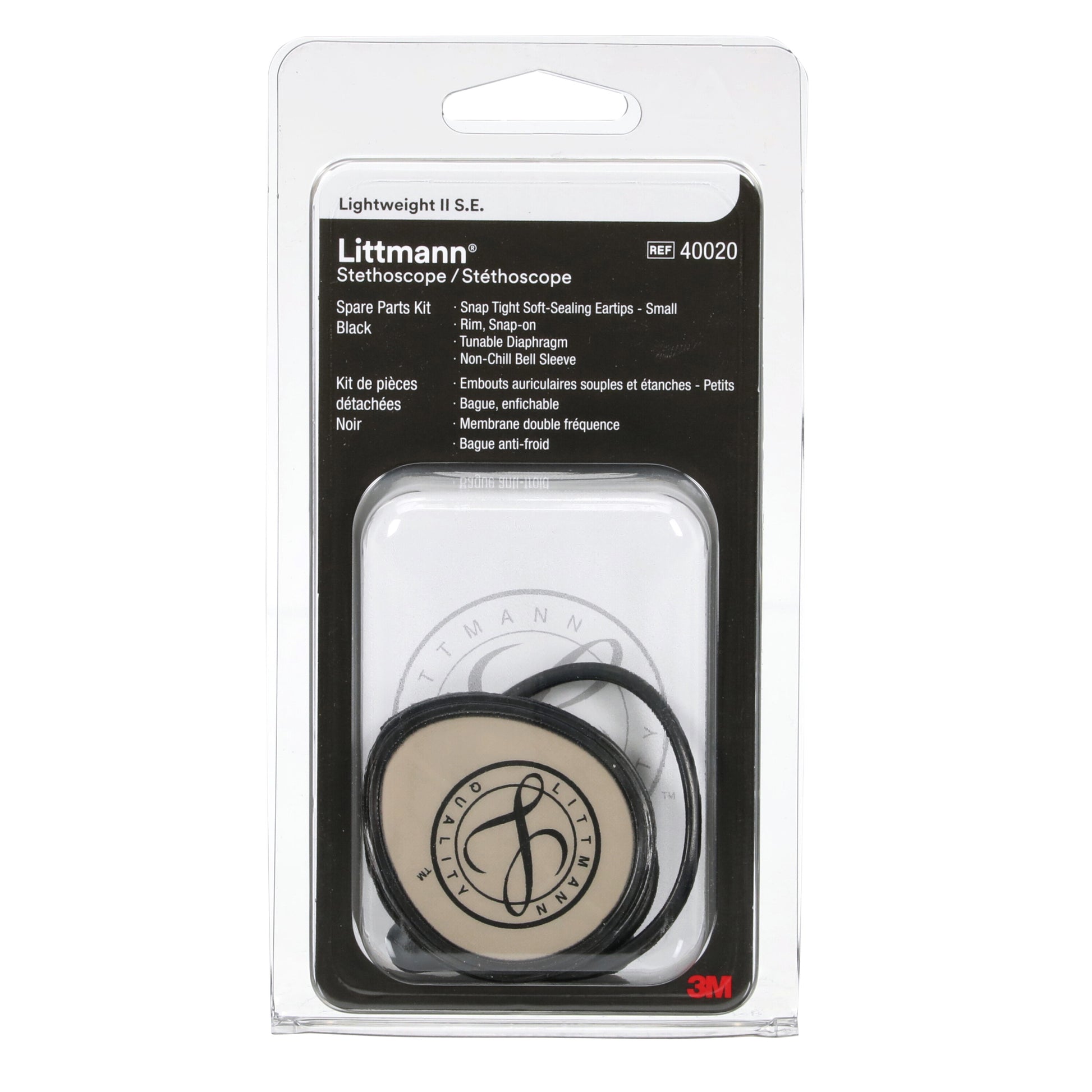 3M Littmann Stethoscope Spare Parts Kit - Lightweight II S.E. - Black Littmann Spare Parts 3M Littmann   