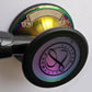 Littmann Cardiology IV Diagnostic Stethoscope: Black & Rainbow 6165/B Over Engraved Littmann Stethoscopes Littmann Stethoscopes