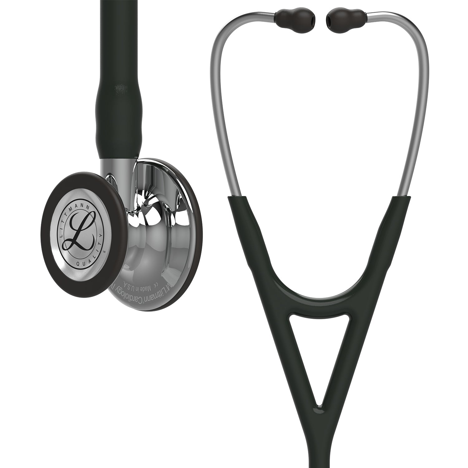 Littmann Cardiology IV Diagnostic Stethoscope: Black & Mirror-Finish 6177 - Over Engraved Stethoscopes 3M Littmann   