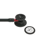 Littmann Cardiology IV Diagnostic Stethoscope: Black & Black - Red Stem 6200 - Over Engraved Stethoscopes 3M Littmann   