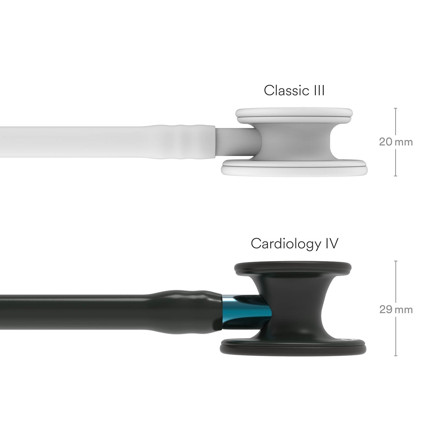 Littmann Cardiology IV Diagnostic Stethoscope: Black & Black - Blue Stem 6201 - Over Engraved Stethoscopes 3M Littmann   