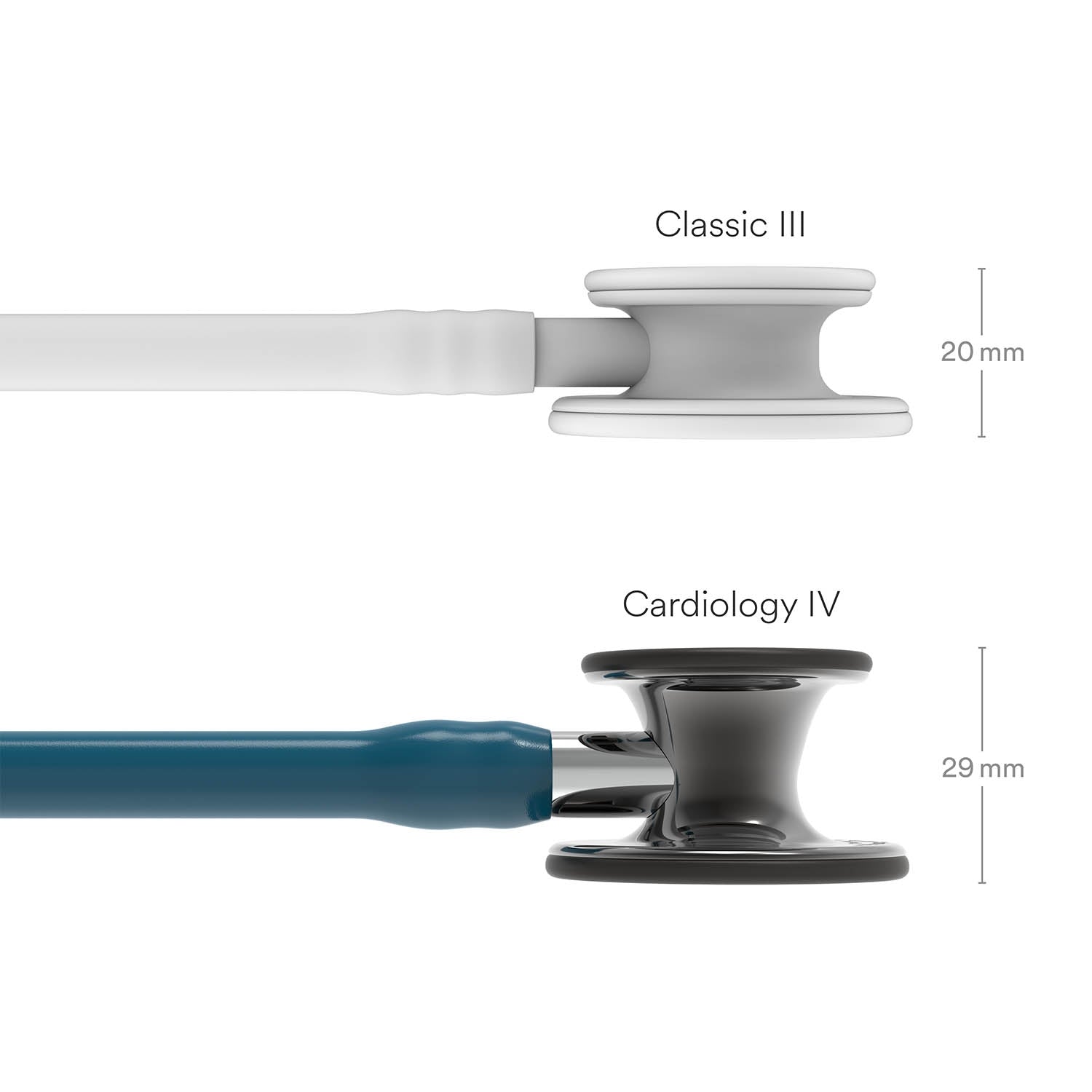 Littmann Cardiology IV Diagnostic Stethoscope: Smoke & Caribbean Blue - Mirror Stem 6234 - Over Engraved Stethoscopes 3M Littmann   