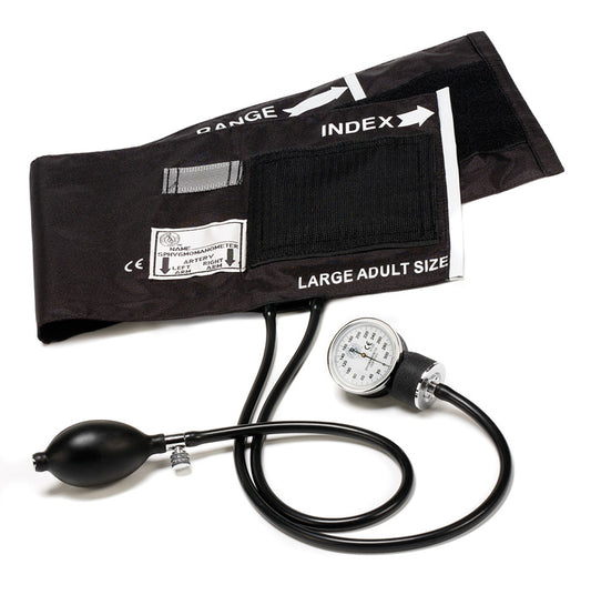 Large Adult Cotton Aneroid Sphygmomanometer Prestige