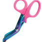 5.5" Nurse Utility Scissor Prestige Rainbow Finish / Hot Pink