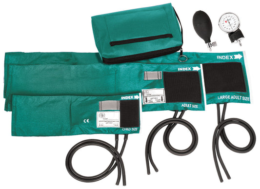 3-in-1 Aneroid Sphygmomanometer Set with Carry Case Teal  Prestige   