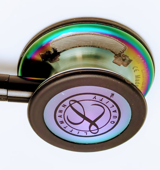 Littmann Classic III Monitoring Stethoscope: Caribbean Blue Rainbow 5807- Over Engraved Littmann Stethoscopes Littmann Stethoscopes
