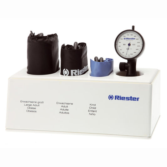 Riester Aneroid Shock-Proof Sphygmomanometer Set with 3 Velcro Cuffs Riester