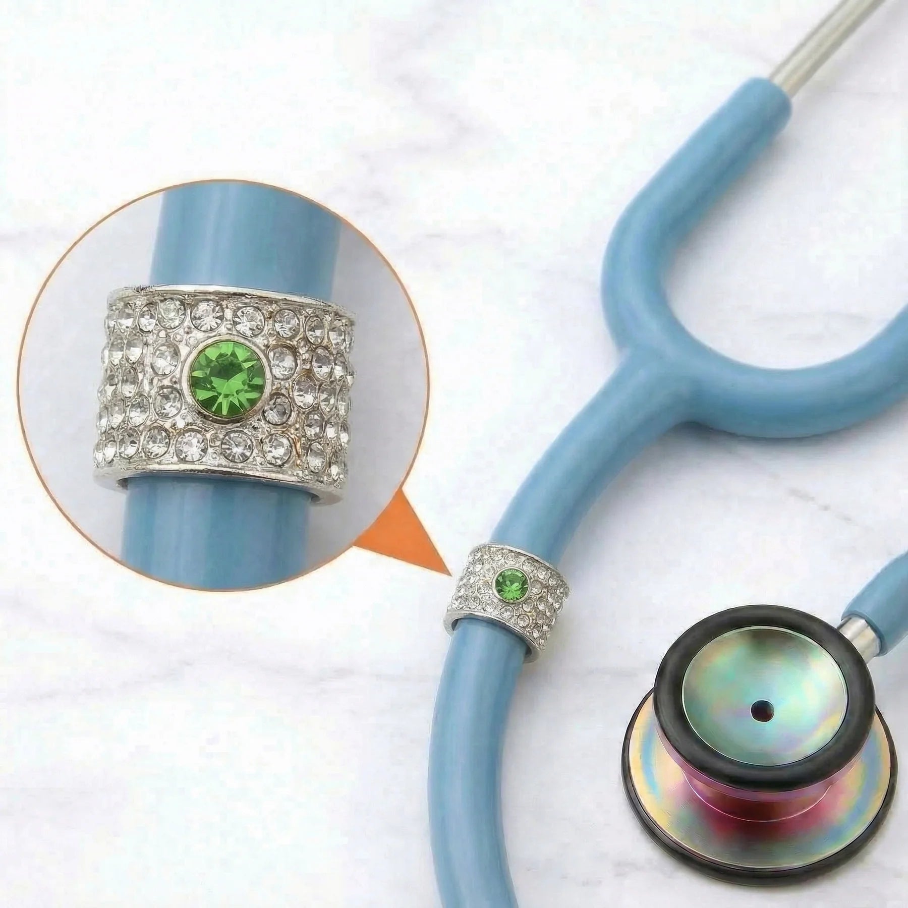 CharMED Crystal Stethoscope Charms August Birth stone Migration_Accessories CharMED