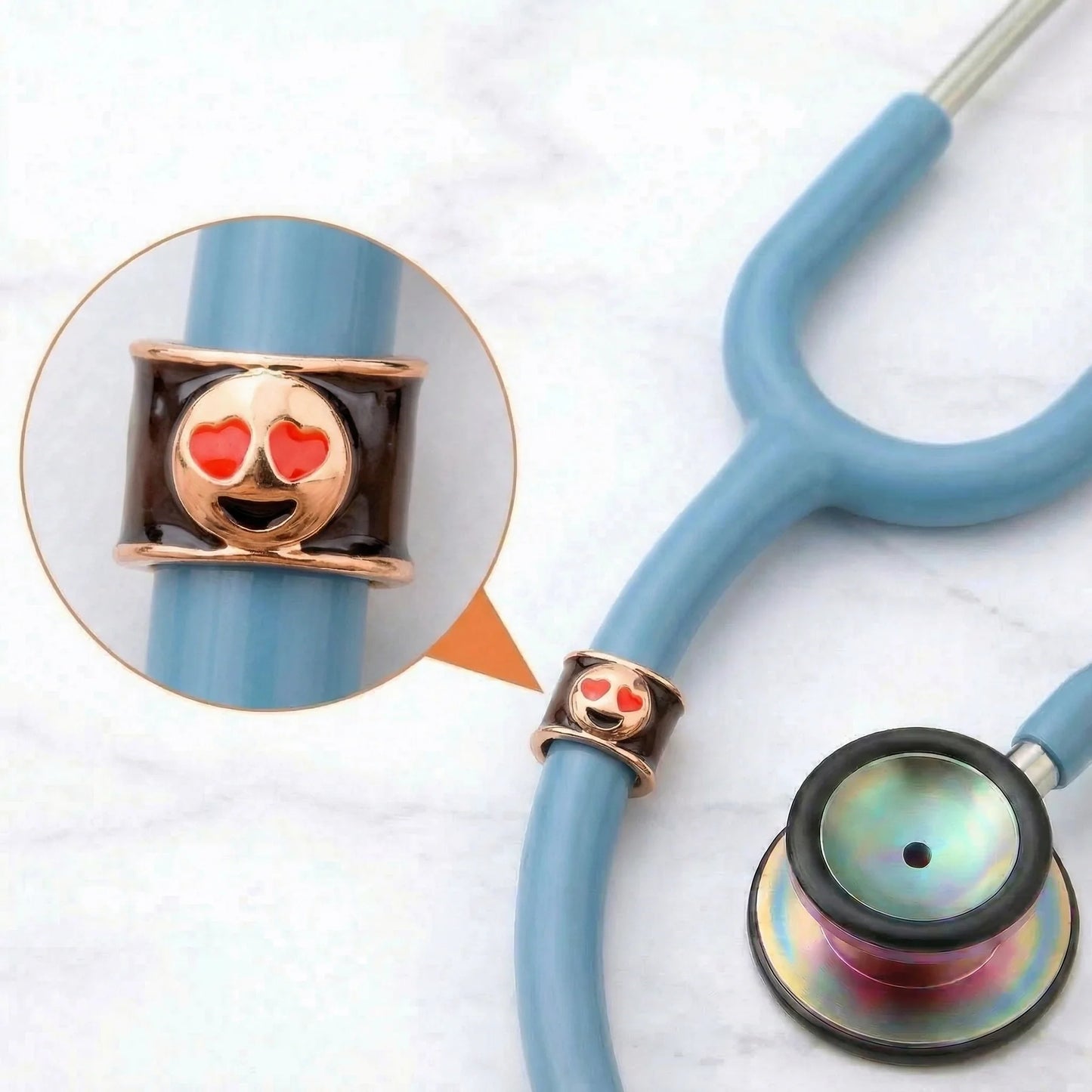 CharMED Crystal Stethoscope Charms Heart Eyes Emoji Migration_Accessories CharMED