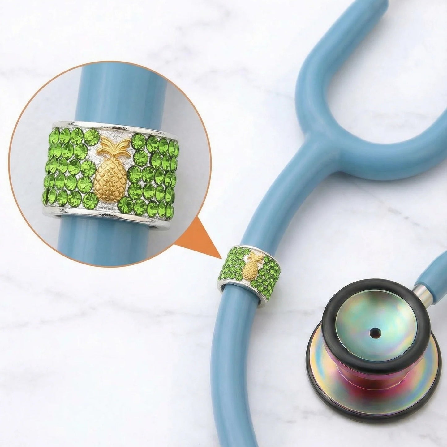 CharMED Crystal Stethoscope Charms Pineapple Migration_Accessories CharMED