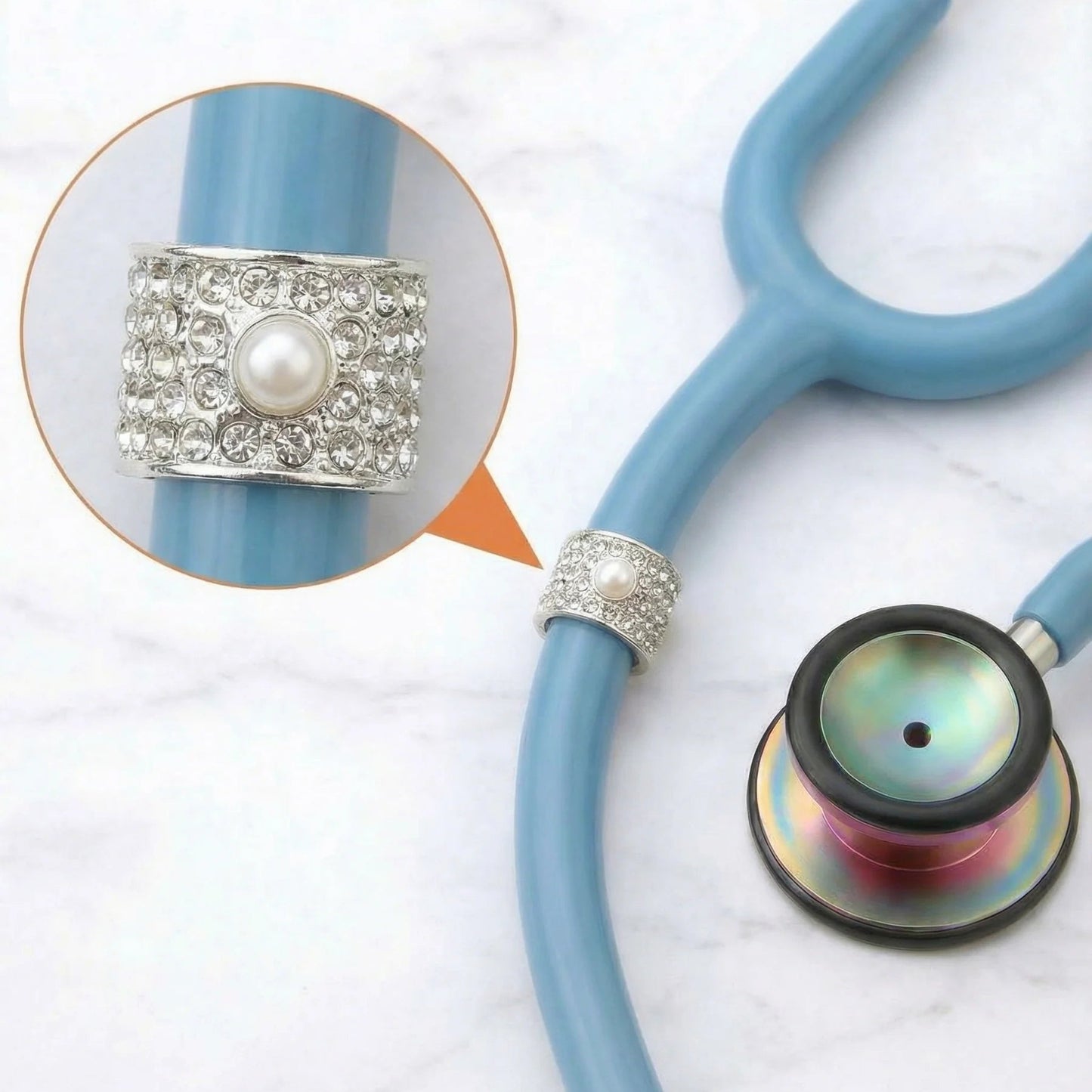 CharMED Crystal Stethoscope Charms Pearl Migration_Accessories CharMED