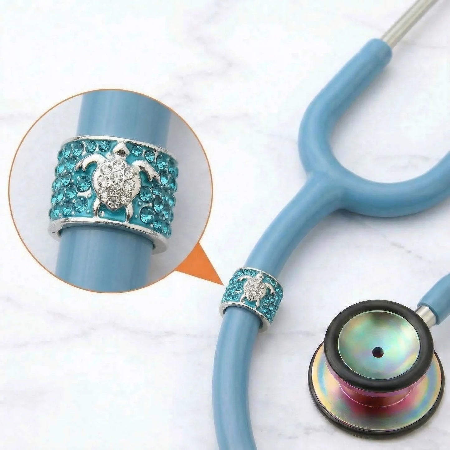 CharMED Crystal Stethoscope Charms Sea Turtle Migration_Accessories CharMED