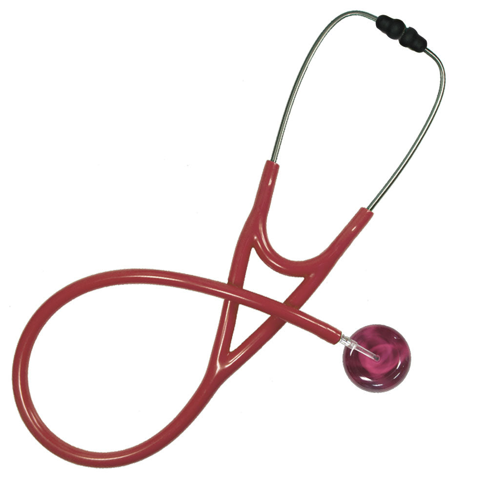 Ultrascope Adult Single Stethoscope - Solid Color Head Stethoscopes Ultrascope Burgundy  