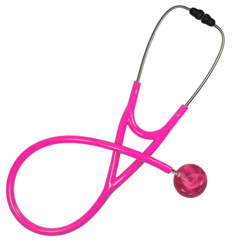 Ultrascope Pediatric Single Stethoscope - Solid Color Head Stethoscopes Ultrascope Hot Pink  