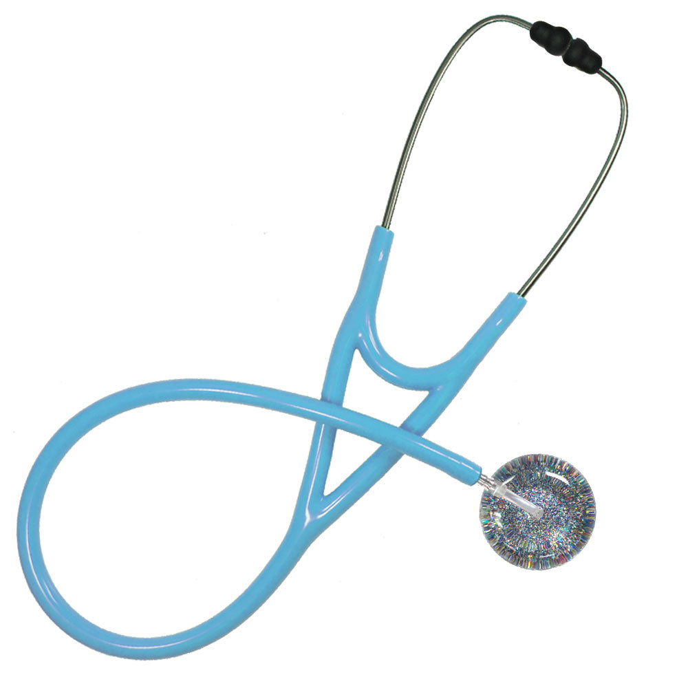 Ultrascope Adult Single Stethoscope - Multi-Glitter Stethoscopes Ultrascope Light Blue  