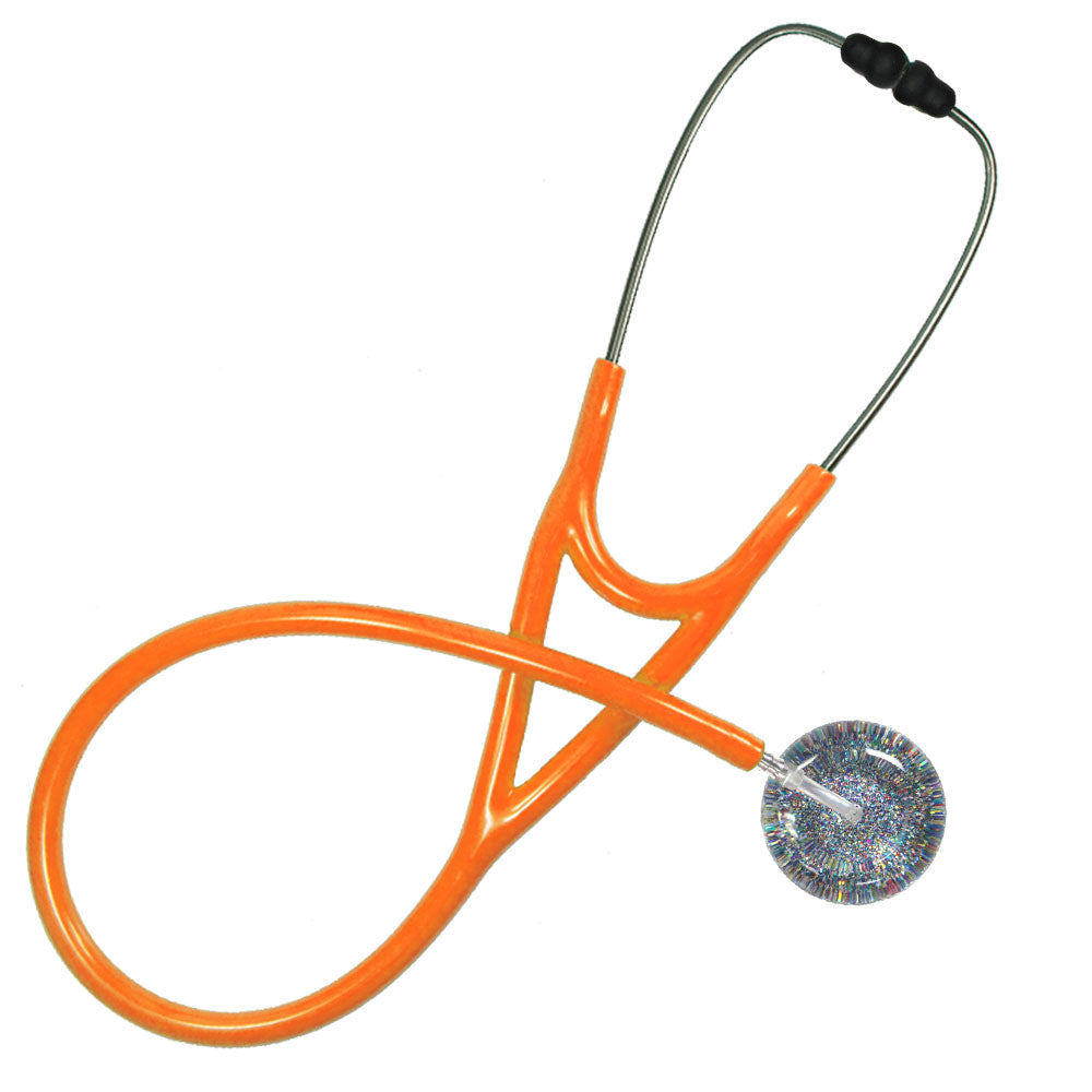 Ultrascope Adult Single Stethoscope - Multi-Glitter Stethoscopes Ultrascope Orange  