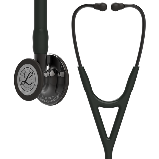 Littmann Cardiology IV Diagnostic Stethoscope: Black & Smoke 6162- Over Engraved 3M Littmann Stethoscopes 3M Littmann   