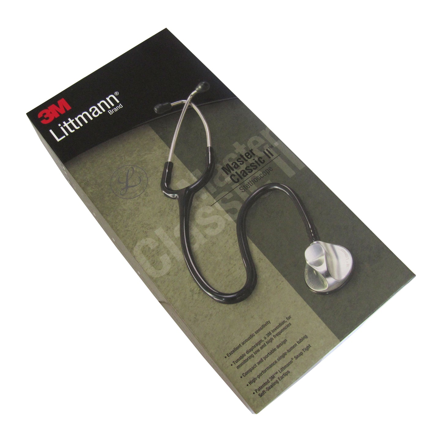 Littmann Master Classic II Stethoscope: Black 2144L Stethoscopes 3M Littmann   