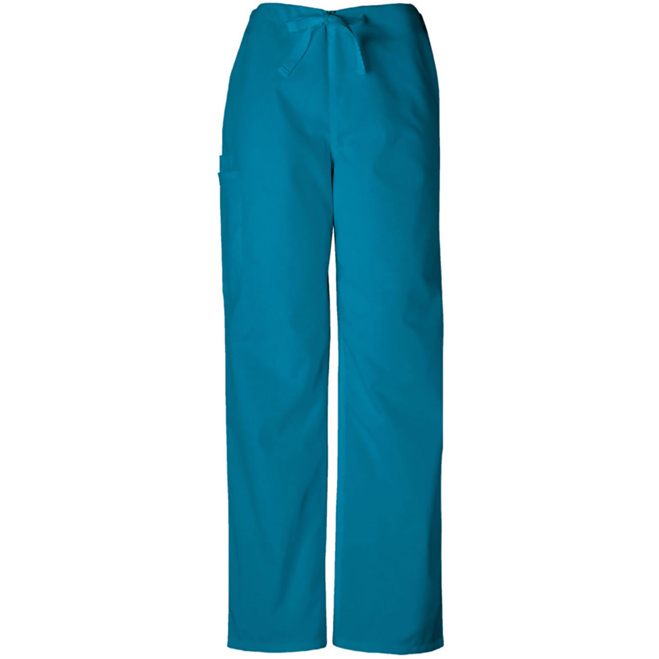 Cherokee WorkWear Unisex Drawstring Scrub Pant - Petite Scrubs Cherokee XS Caribbean Blue 