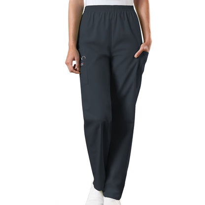 Cherokee WorkWear Women's Elastic Waist Scrub Pant - Tall Scrubs Cherokee XS Pewter 
