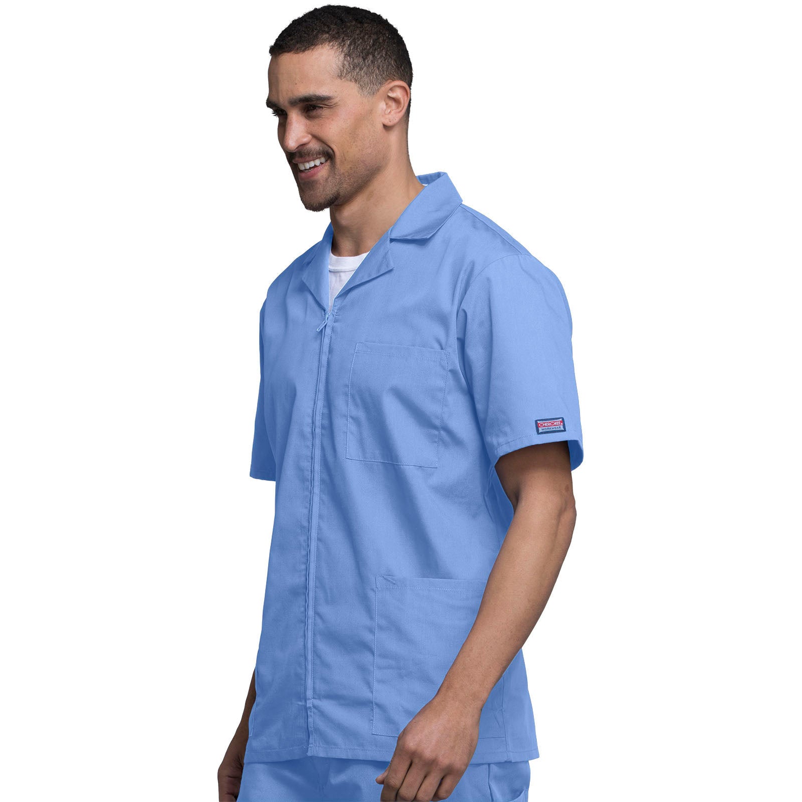 Cherokee WorkWear Men's Zip Front Scrub Jacket Scrubs Cherokee   