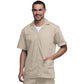 Cherokee WorkWear Men's Zip Front Scrub Jacket Scrubs Cherokee S Khaki 