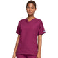 Cherokee WorkWear Women's V-Neck Tunic Scrub Top Cherokee L Wine