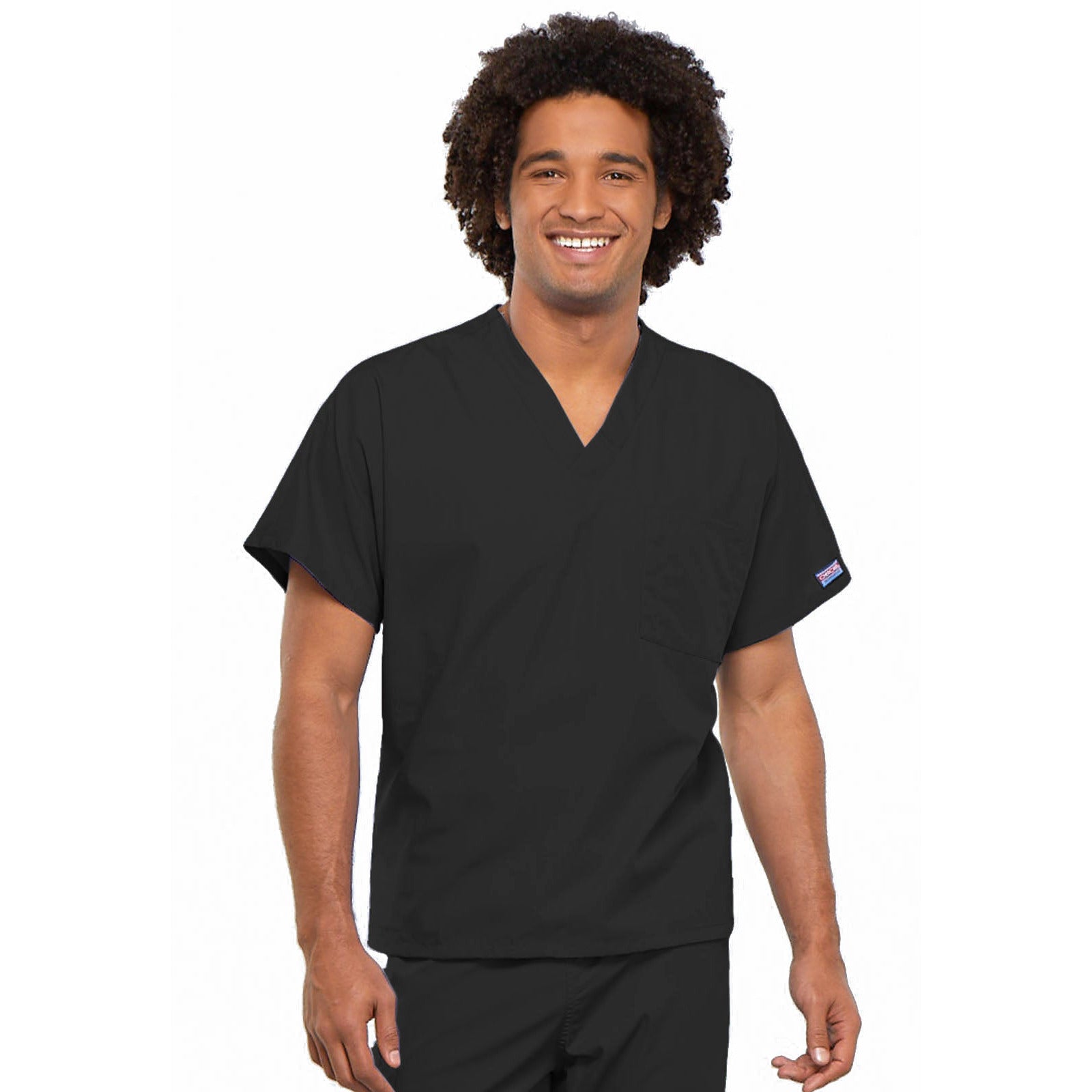 Cherokee WorkWear Unisex Tunic Scrub Top  Cherokee XS Black 