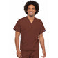 Cherokee WorkWear Unisex Tunic Scrub Top  Cherokee XS Chocolate 