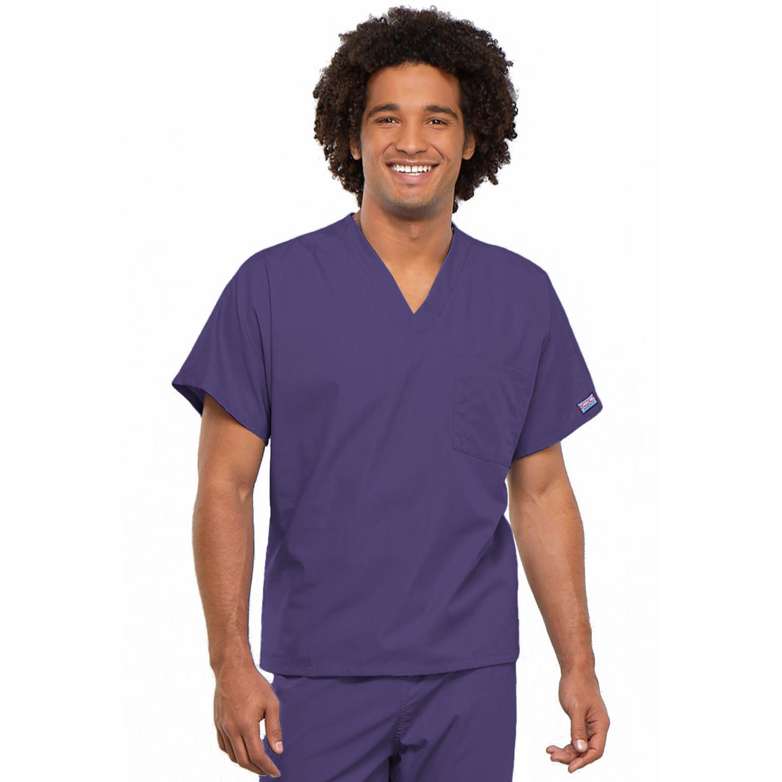 Cherokee WorkWear Unisex Tunic Scrub Top  Cherokee XS Grape 