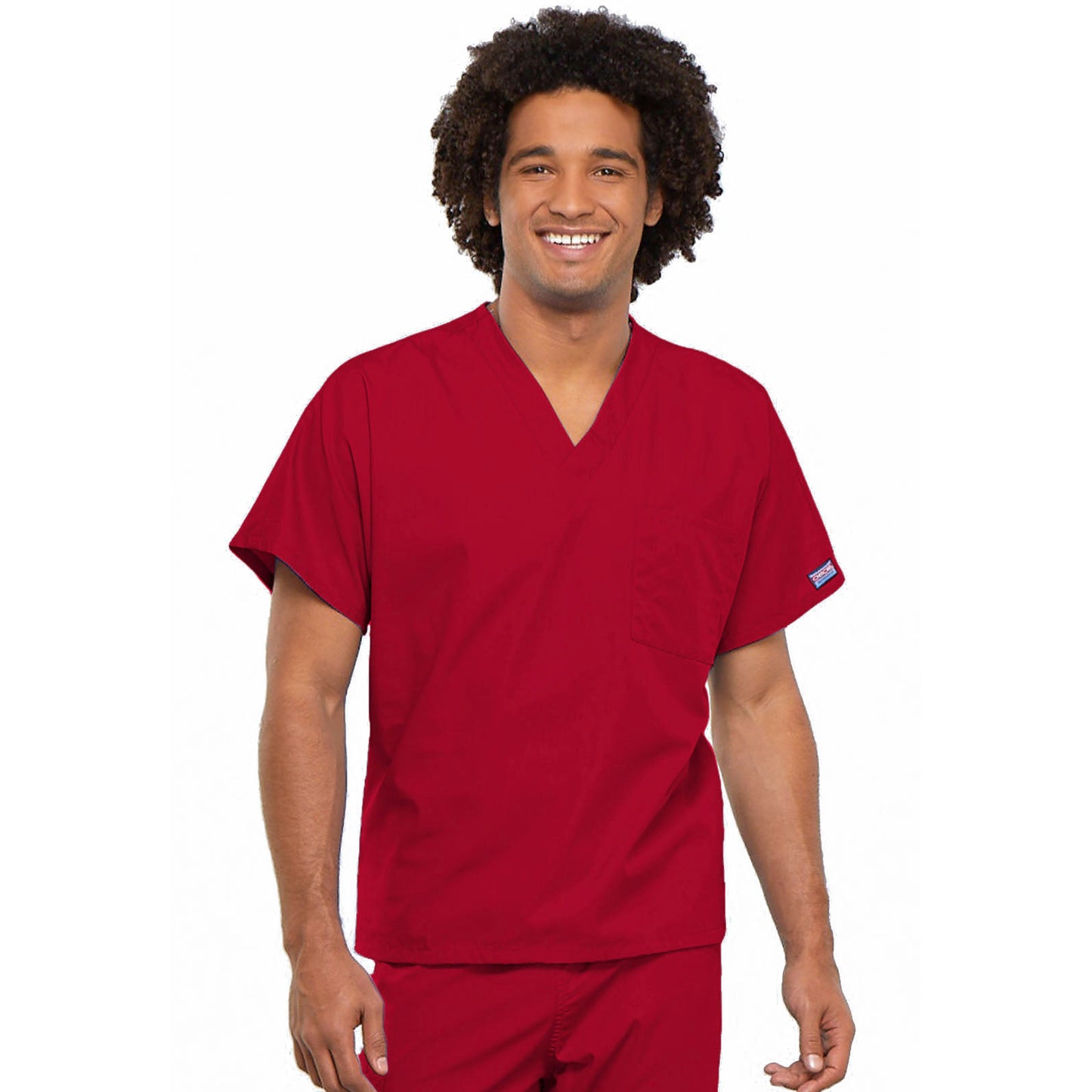 Cherokee WorkWear Unisex Tunic Scrub Top  Cherokee XS Red 