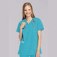 Cherokee WorkWear Women's Mock Wrap Tunic Scrub Top Scrubs Cherokee XS Turquoise 