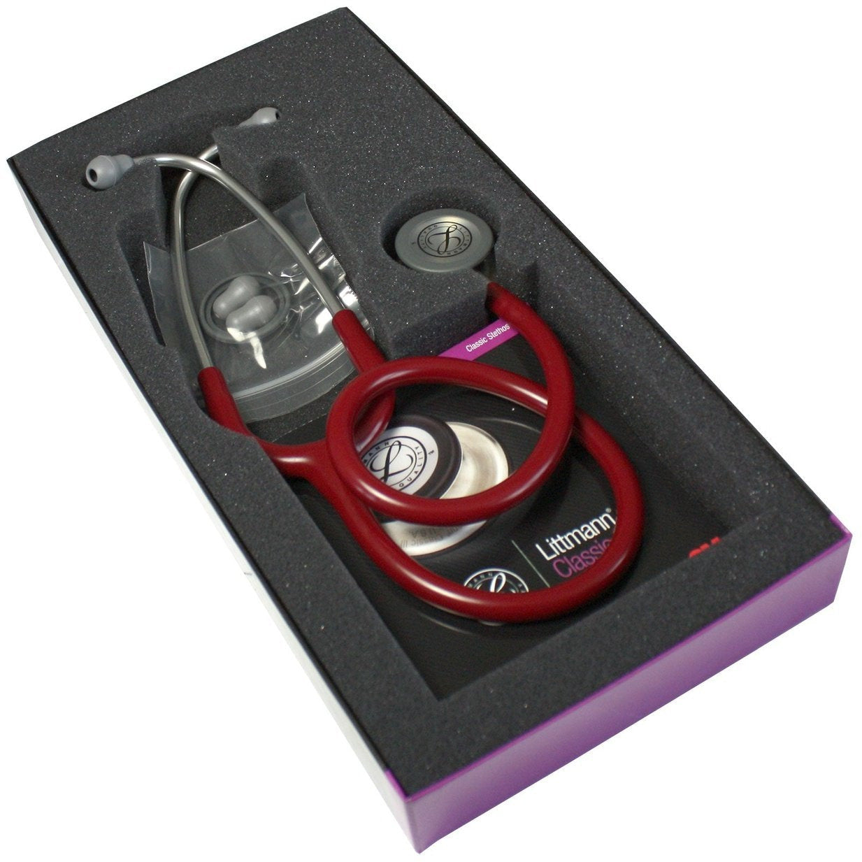 Littmann Classic III Monitoring Stethoscope: Burgundy 5627 Stethoscopes 3M Littmann   