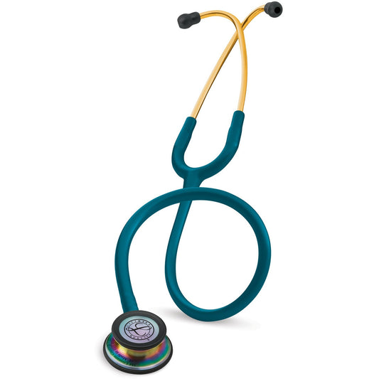 Littmann Classic III Monitoring Stethoscope: Caribbean Blue Rainbow 5807- Over Engraved 3M Littmann Stethoscopes 3M Littmann   