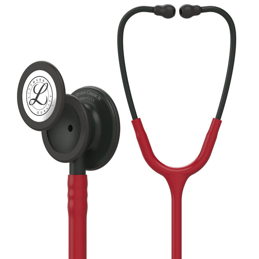 Littmann Classic III Monitoring Stethoscope: Burgundy - Black Finish 5868 - Over Engraved 3M Littmann Stethoscopes 3M Littmann   